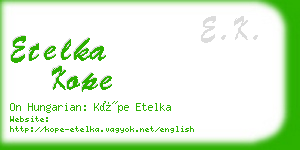 etelka kope business card